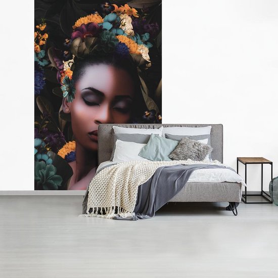 Papier peint - Papiers Papier peint photo Femmes - Fleurs - Couleur - Largeur 180 cm x Hauteur 280 cm