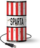 Lamp Sparta - Rotterdam - Voetbal - 54 cm hoog - Ø25 cm - Inclusief LED lamp