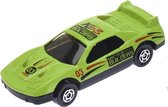 raceauto junior 7,5 cm RVS groen