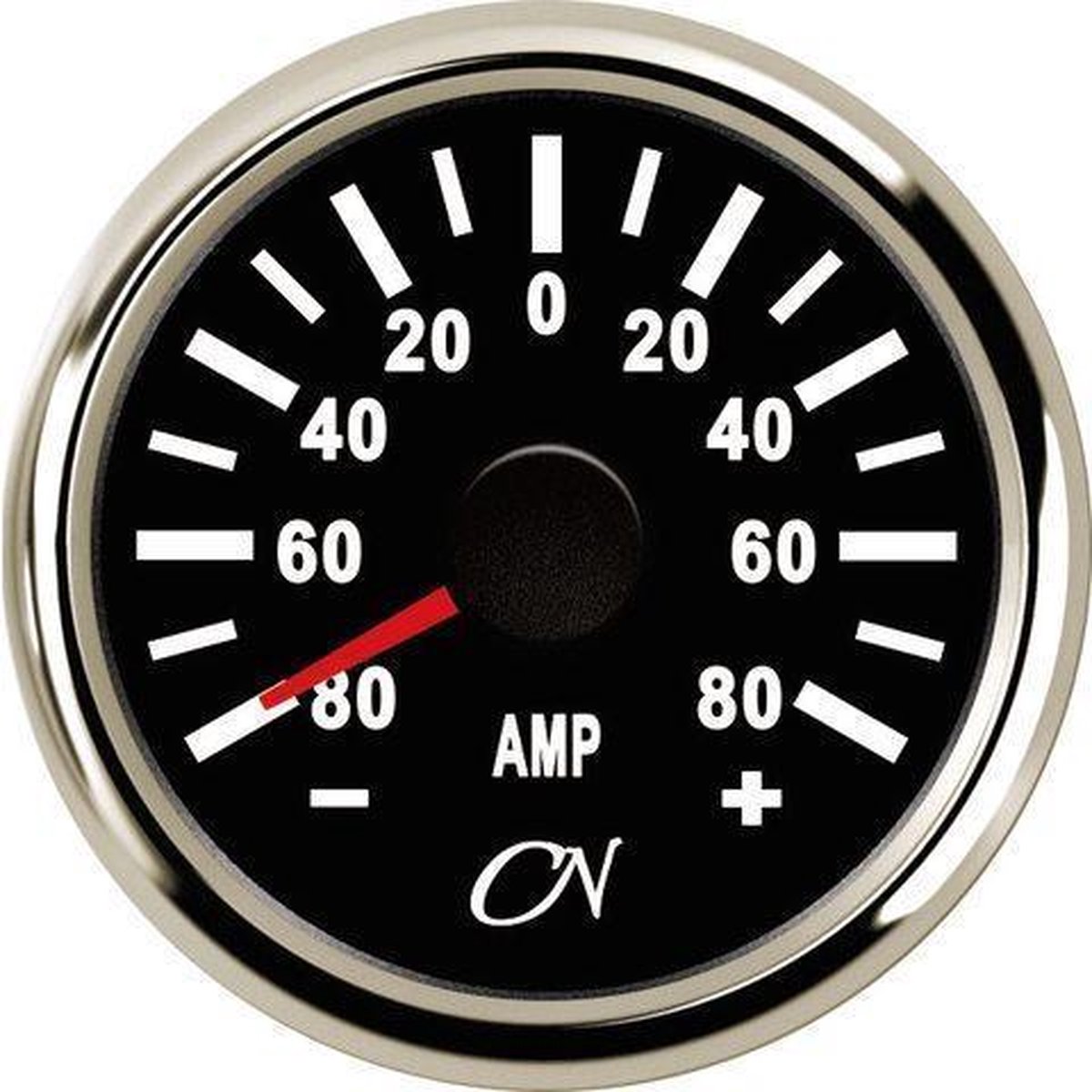 CN zwarte Ampèremeter Ø52mm 8-32V