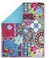 Luxe Fleece Plaid - Deken - 130x160cm - 100% Polyester - Peonia Patch Petrol