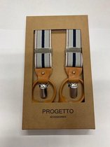 Profuomo Trouwpochet Off White Streep -