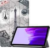 iMoshion Tablet Hoes Geschikt voor Samsung Galaxy Tab A7 Lite - iMoshion Design Trifold Bookcase - Meerkleurig /Parijs