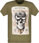 DEELUXE T-shirt met skull print CLEM Khaki