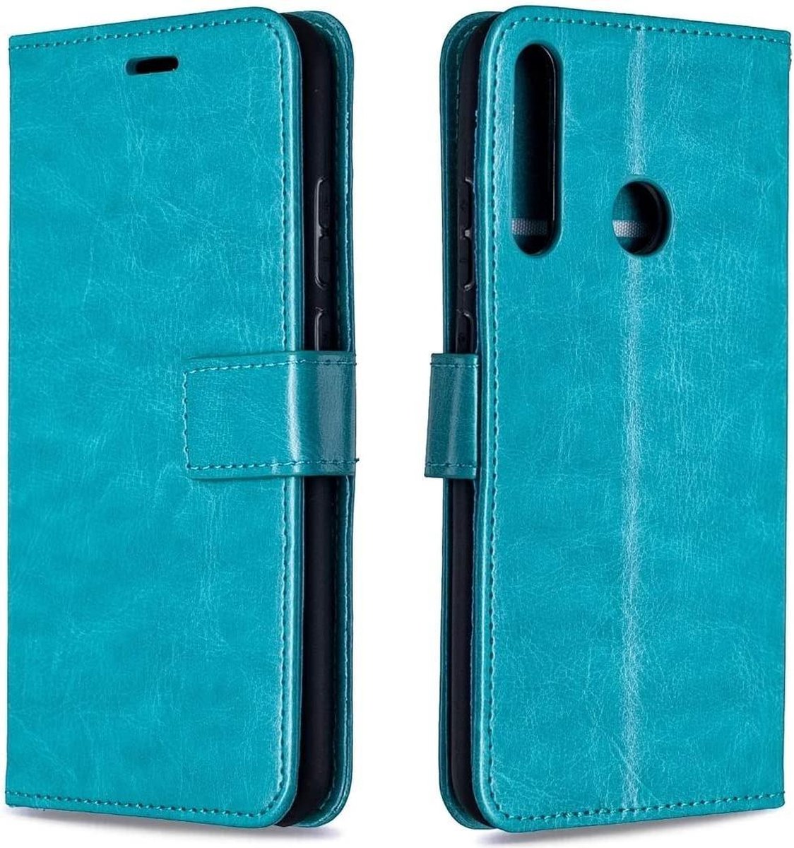 Portemonnee Book Case Hoesje Geschikt voor: Motorola Moto E7i Power - turquoise