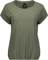 NED T-shirt Brisia Ss Ajour 21w1 U135 01 Army 211 Dames Maat - L