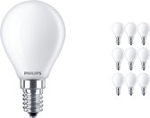 Voordeelpak 10x Philips Klassiek LEDlustre E14 P45 2.2W 827 Mat | Vervangt 25W.