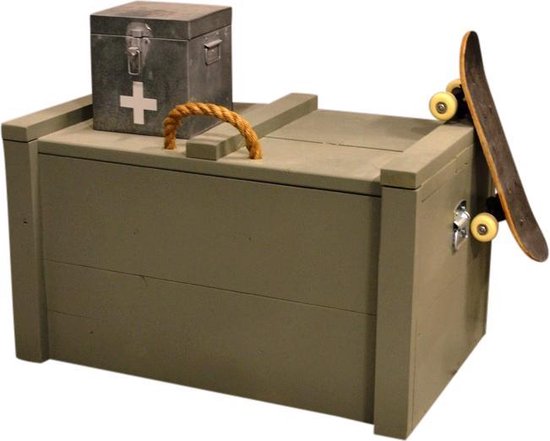 Wood4you - Speelgoedkist - Army hout 80Lx50Dx50H cm