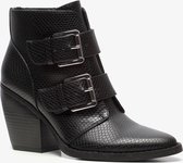 Madden Girl dames croco enkellaarsjes met hak - Zwart - Maat 40