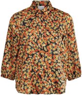 Vila Blouse Vimocala 3/4 Shirt/su/pb 14066564 Black/flowers Dames Maat - W42