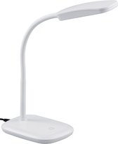 LED Bureaulamp - Torna Bolina - 3W - Warm Wit 3000K - Dimbaar - Rechthoek - Glans Wit - Kunststof