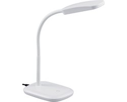LED Bureaulamp - Torna Bolina - 3W - Warm Wit 3000K - Dimbaar - Rechthoek - Glans Wit - Kunststof
