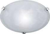 LED Plafondlamp - Plafondverlichting - Torna Adirona - E27 Fitting - Rond - Mat Nikkel - Aluminium