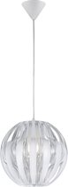 LED Hanglamp - Hangverlichting - Torna Pumon XL - E27 Fitting - Rond - Mat Wit - Kunststof