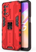 Voor OPPO A93 5G / Voor OnePlus Nord N200 5G Supersonic PC + TPU Schokbestendige beschermhoes met houder (rood)