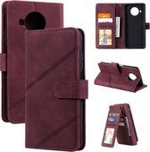 Voor Xiaomi Mi 10T Lite 5G Skin Feel Business Horizontale Flip PU Lederen Case met Houder & Multi-Card Slots & Portemonnee & Lanyard & Fotolijst (Rood)