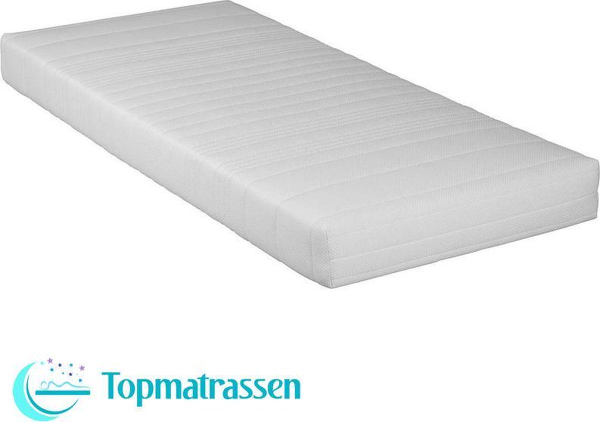 Topmatrassen Eenpersoons - SG40 Polyether - 70x200 14 cm dik Wit