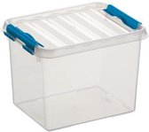 Sunware - Q-line opbergbox 3L transparant blauw - 20 x 15 x 14,3 cm
