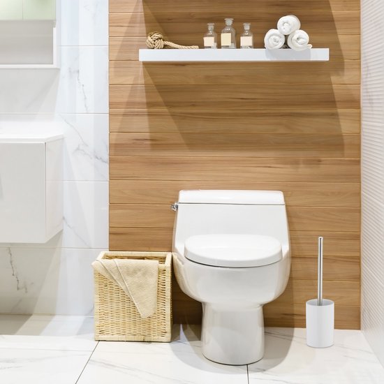 leven Opblazen Relatieve grootte Relaxdays 10 x WC-borstel houder keramiek - wc garnituur - toilet  accessoires – rond zwart | bol.com