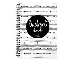 Zoed - budgetplanner - kasboekje - A5 formaat - zwart wit