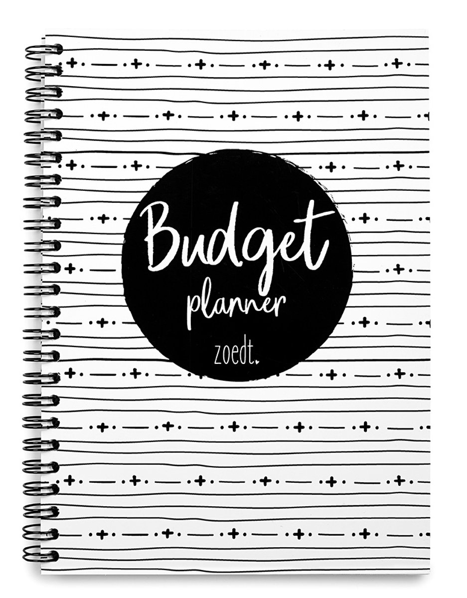 Zoed - budgetplanner - kasboekje - A5 formaat - zwart wit