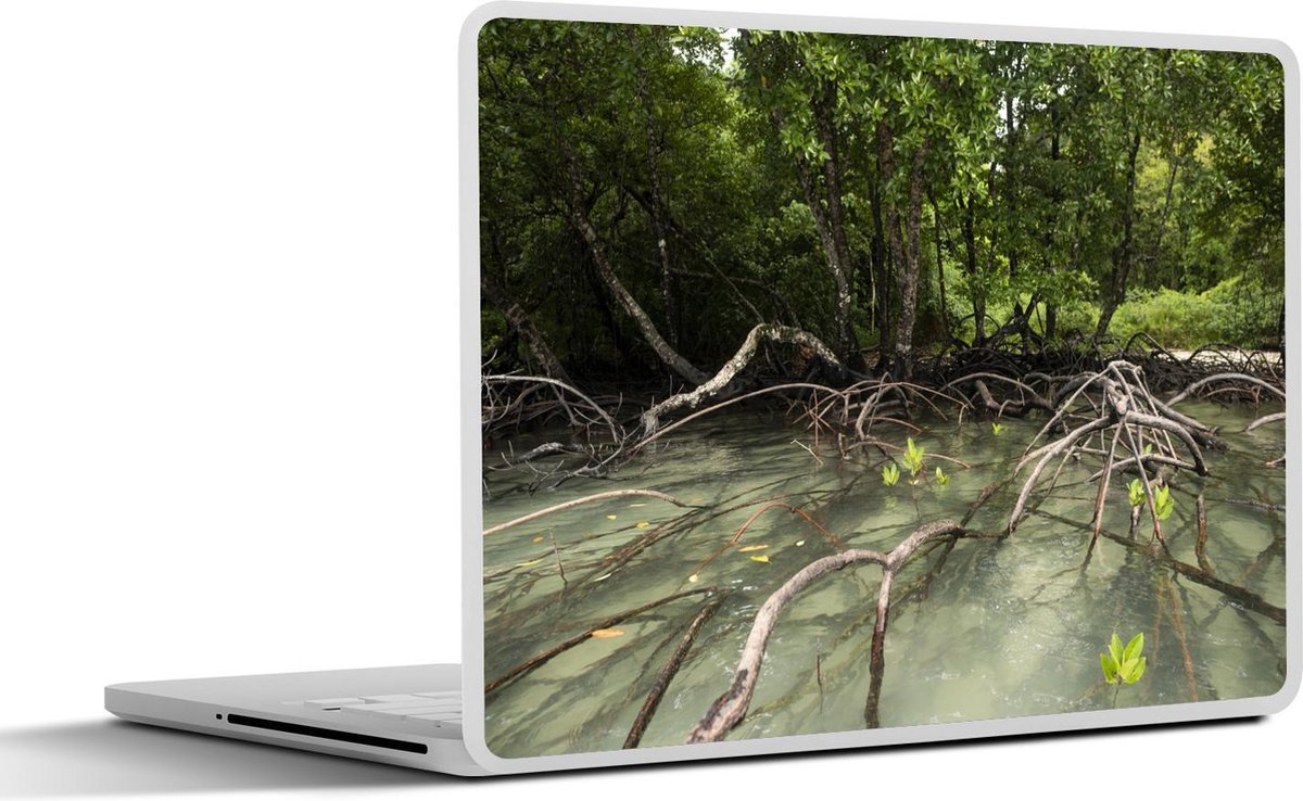 Afbeelding van product SleevesAndCases  Laptop sticker - 10.1 inch - Wortels over het water in het Nationaal park Mangroves