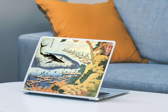 Autocollant pour ordinateur portable - 13,3 pouces - Une baleine à Goto - peinture de Katsushika Hokusai - 31x22,5cm - Autocollants pour ordinateur portable - Skin pour ordinateur portable - Housse