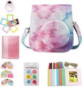 Buxibo Fujifilm Instax Mini 11 Accessoires Pakket - Inclusief Beschermhoes met Schouderriem Fuji Fotoboek/Lens/Hangertjes/Stickers - Galaxy