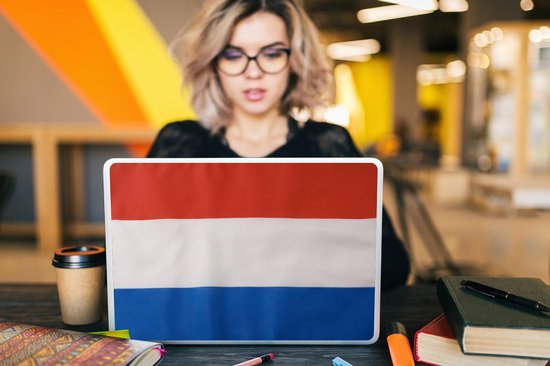 Sticker pour ordinateur portable - 15,6 pouces - Drapeau néerlandais