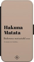 iPhone X/XS bookcase leer hoesje - Hakuna Matata