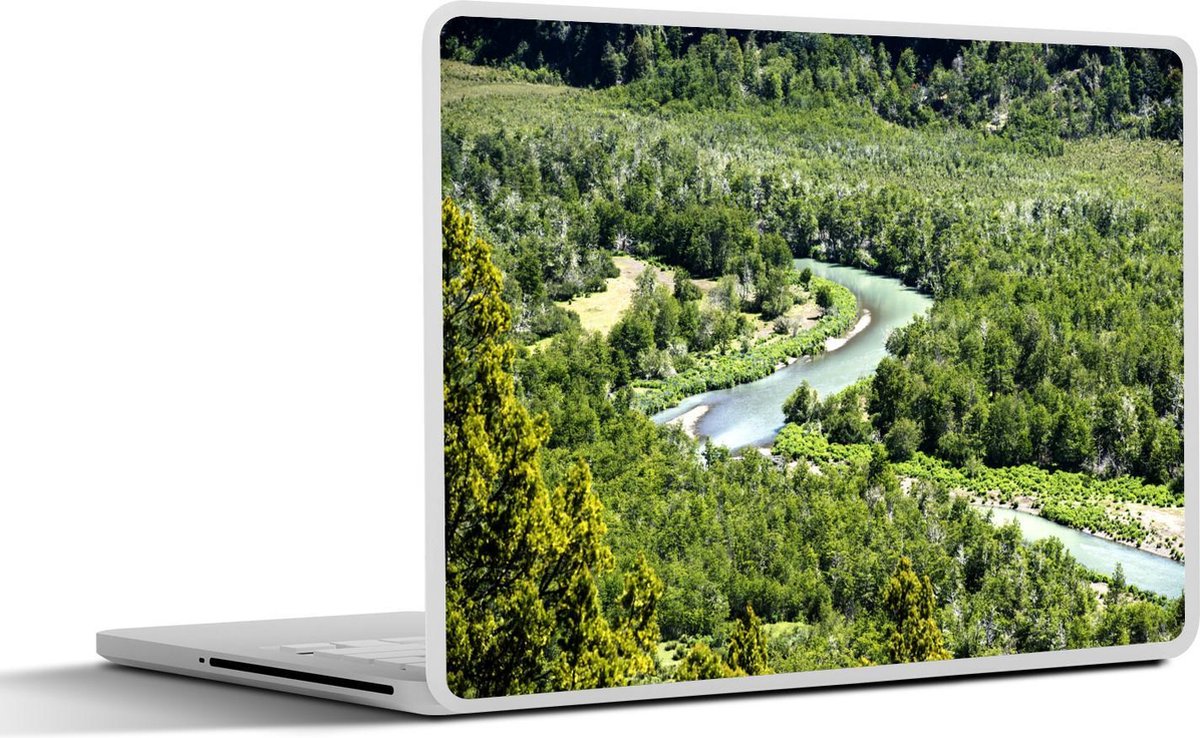 Afbeelding van product SleevesAndCases  Laptop sticker - 12.3 inch - Zuid-Amerikaanse rivier die door het nationale park Nahuel Huapi in Argentinië stroomt