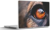 Laptop sticker - 17.3 inch - Oog - Hond - Bruin - 40x30cm - Laptopstickers - Laptop skin - Cover