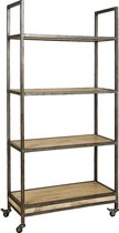 Boekenkast | alexandra | mangohout | patina | 91 x 40 x 182(h) cm