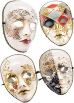 Carnival Toys Maskerset Gezicht  Papier Wit/goud 4-delig One-size