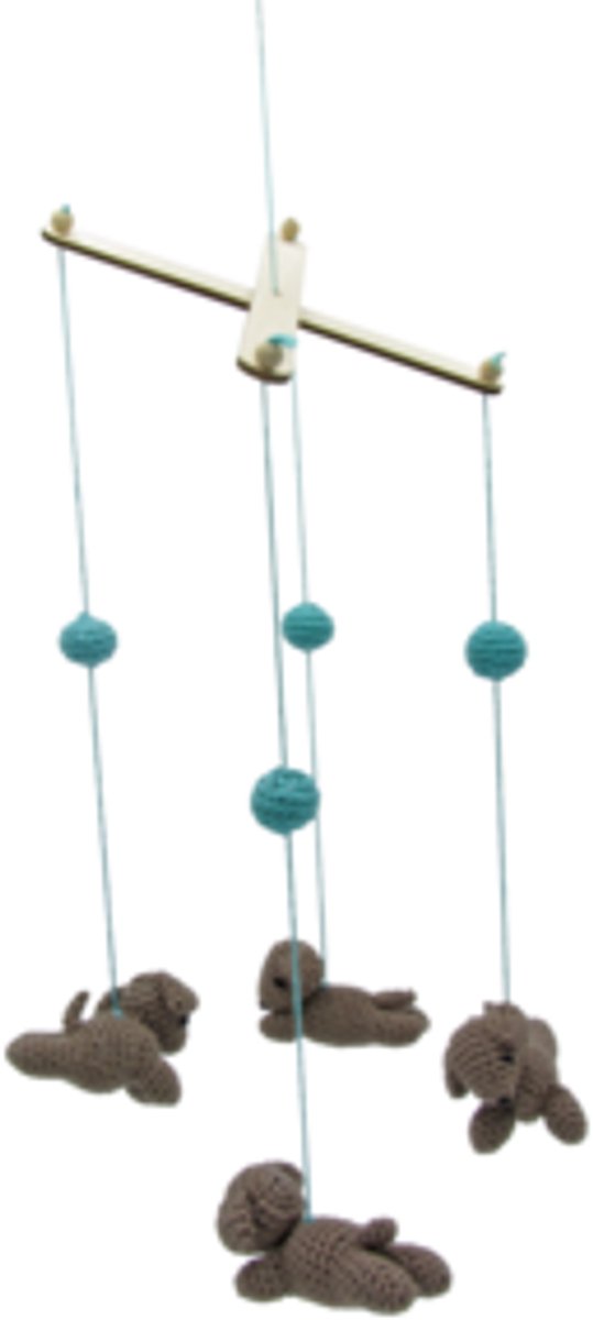 Mobiel Hondjes haken (haakpakket)