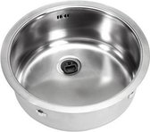 Ausmann Basic ronde rvs spoelbak opbouw 43cm inclusief sifon 1208956999