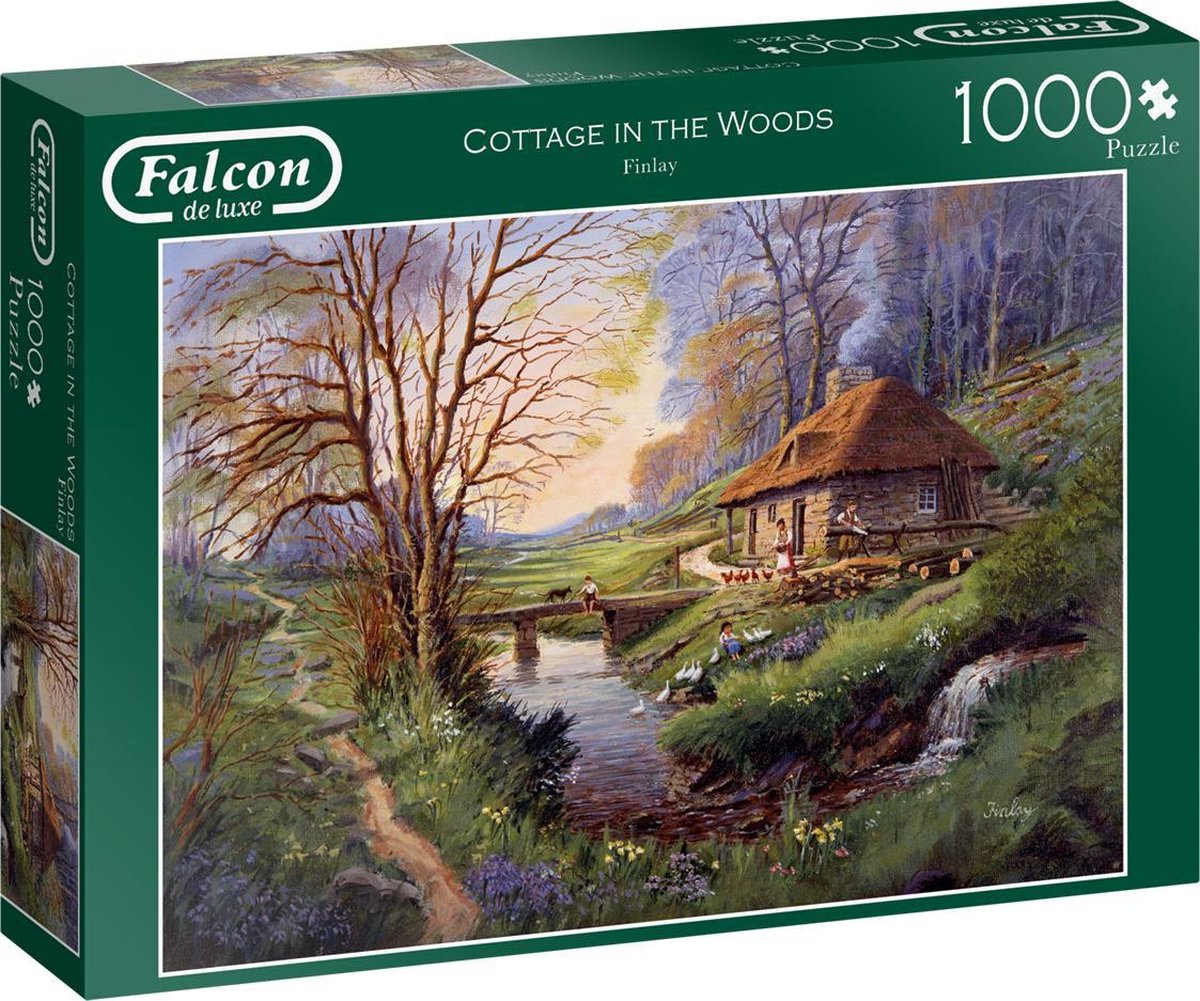 Falcon puzzel Cottage in the Woods - Legpuzzel - 1000 stukjes - Falcon