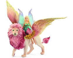 foto van schleich BAYALA - Elfje op Gevleugelde leeuw - Speelfiguur - Kinderspeelgoed voor Jongens en Meisjes - 5 tot 12 jaar - 70714