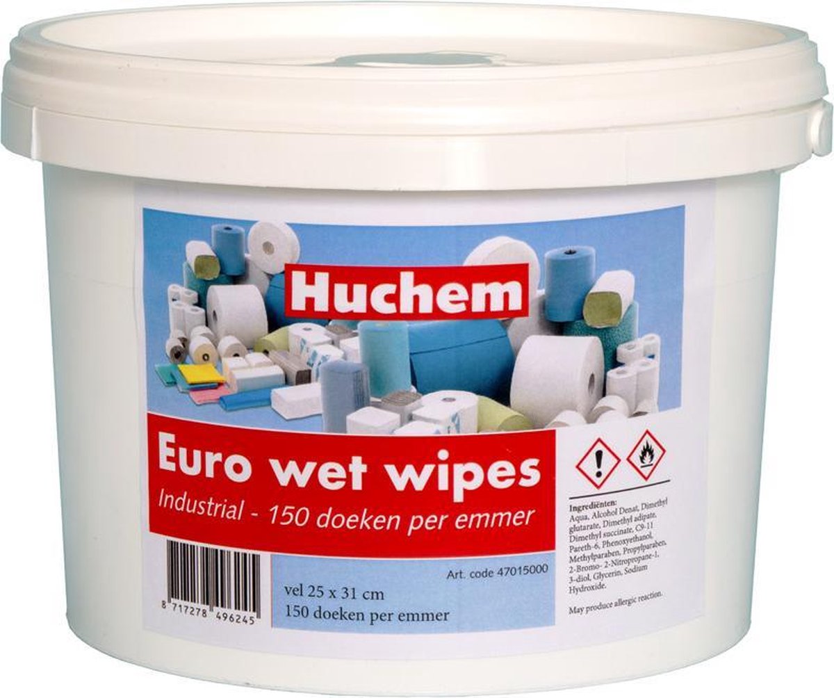 Wet Wipes | WetWipes | emmer 150 st. | Handreiniging | Handreinigingsdoekjes | Handcleaner | Industrial