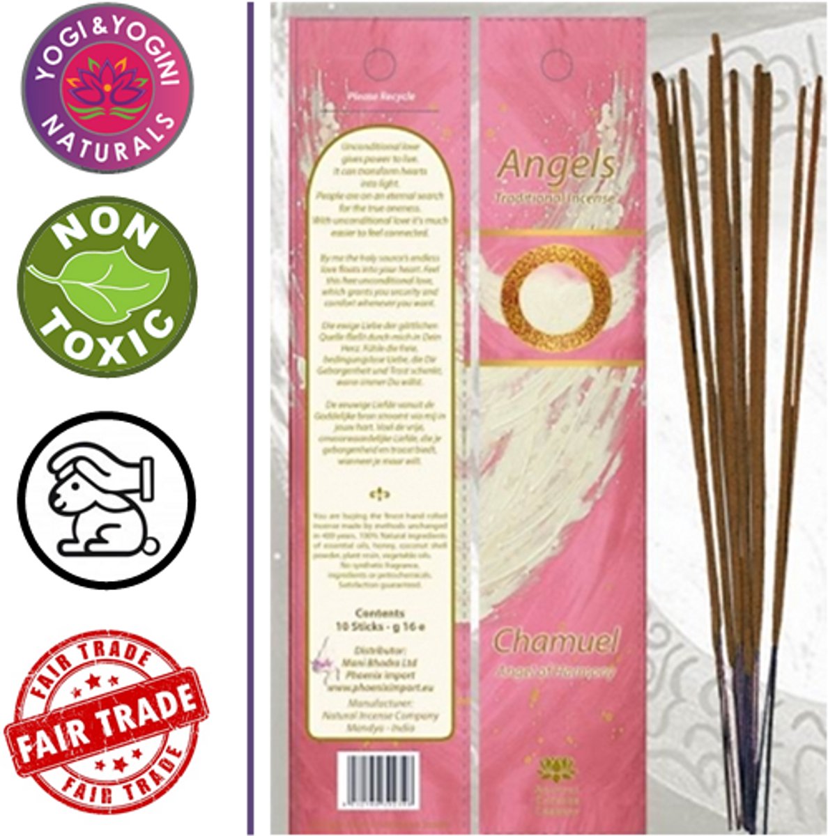 Yogi & Yogini naturals Wierook Angels: Chamuel - (1 pakje) Meerkleurig