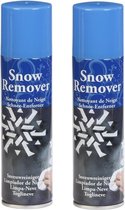 2x stuks kunstsneeuw remover sprays 125 ml - Nepsneeuw verwijderaar spuitbus - Verwijderen van sneeuwspray op ramen en deuren