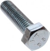 zeskantbout M6 x 45 mm staal verzinkt per 25 stuks