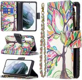 Fonu Wallet hoesje Samsung S21 FE - Magische Boom