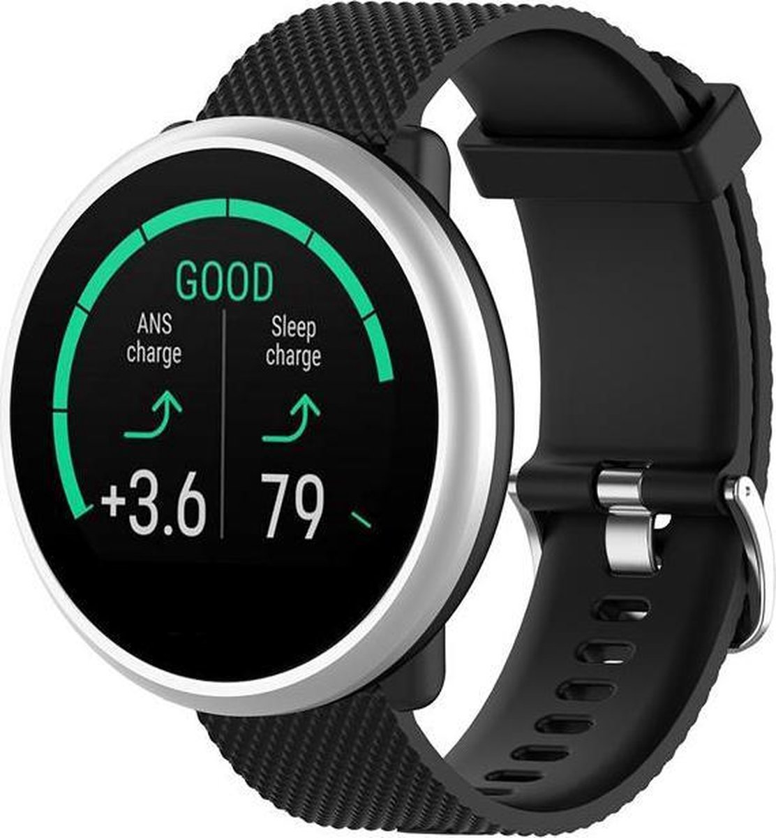 Horlogebandje Geschikt voor Polar Ignite  Zwart - Siliconen - Horlogebandje - Polsbandje - Bandjes.nu - Polsband