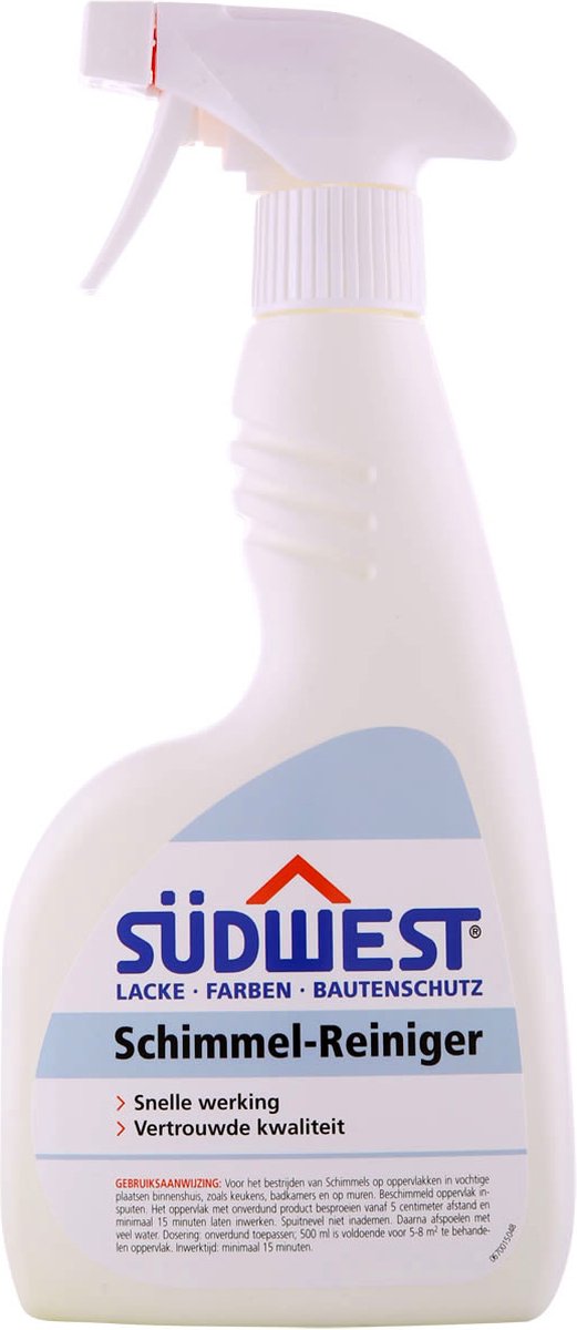 Südwest Schimmelreiniger - Vernietigt schimmels en algen - Zeer sterk - Voor binnen - Gebruiksklaar - 500 ML van Merkloos	 — afbeelding 2