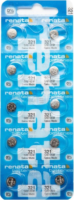 SR616SW  horloge Batterij 321 Renata 10 stuks