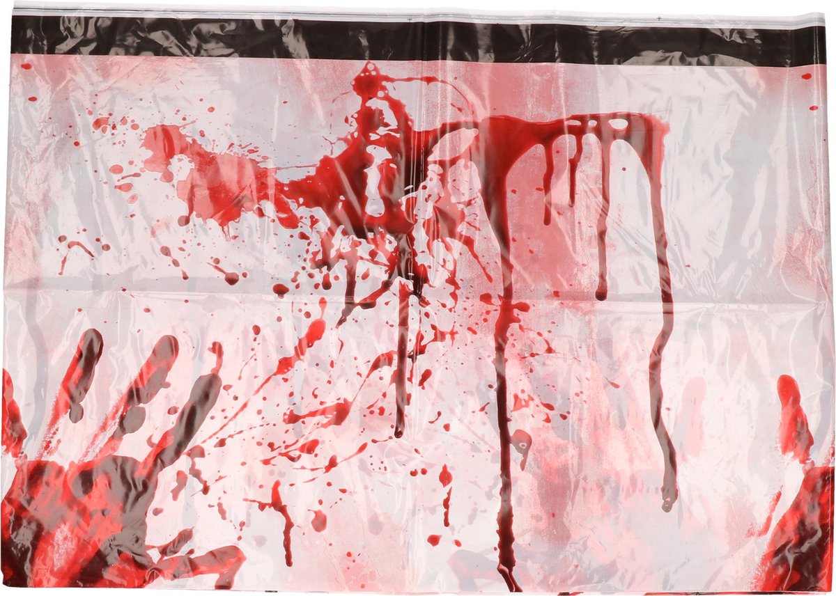 2x stuks bloederig horror tafelkleed decoratie 270 x 136 cm - Halloween tafeldecoraties en versiering