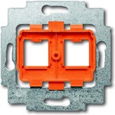 Busch-Jaeger draagring voor 2 Modular Jack connectors met oranje inzet
