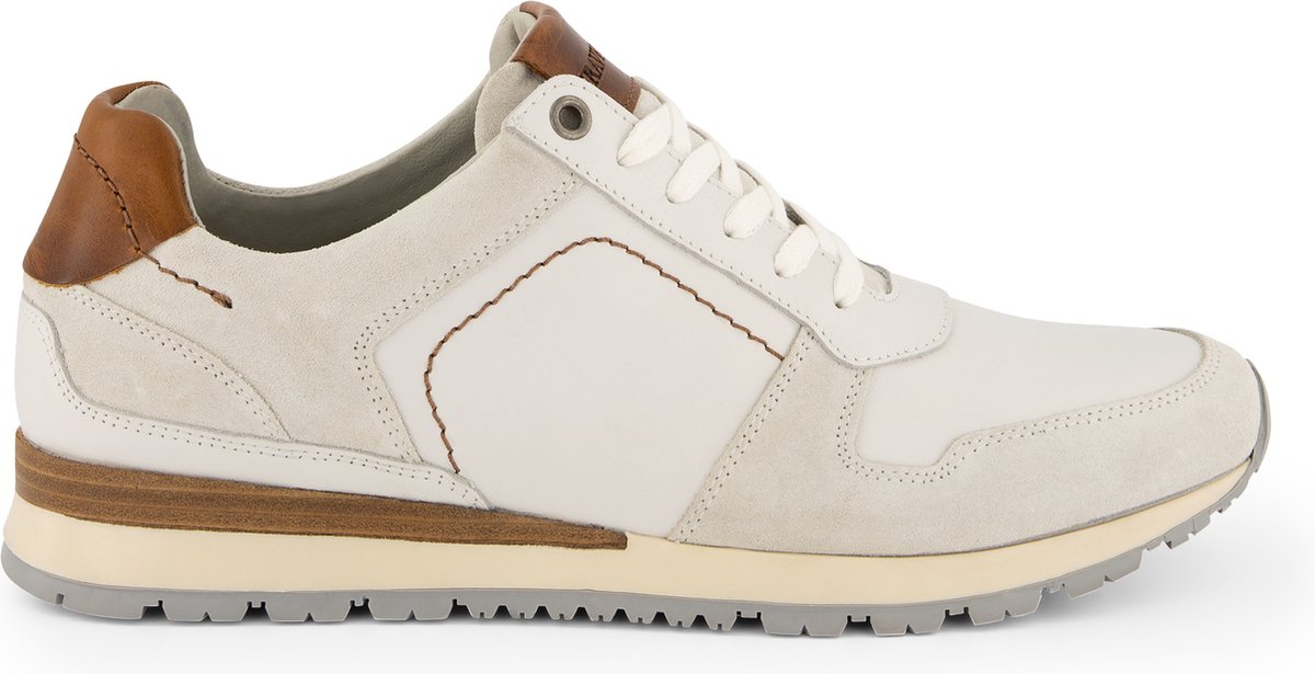 Travelin' Welton - Sportieve Leren Herensneaker - Wit Leer - Maat 42