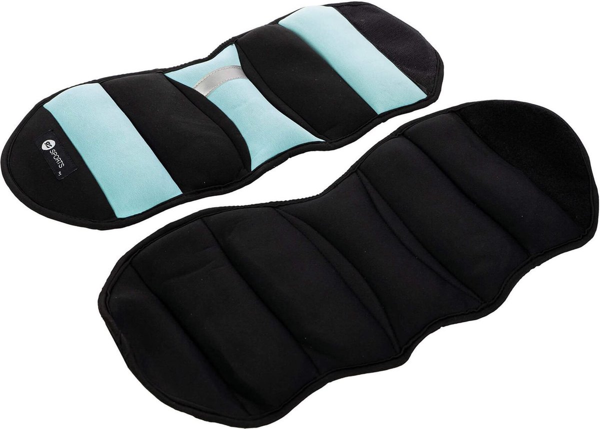 RS Sports Enkelgewichten en Polsgewichten - Gewichtsmanchetten 2 x 3,0 kg - neopreen - zwart / grijs — afbeelding 8